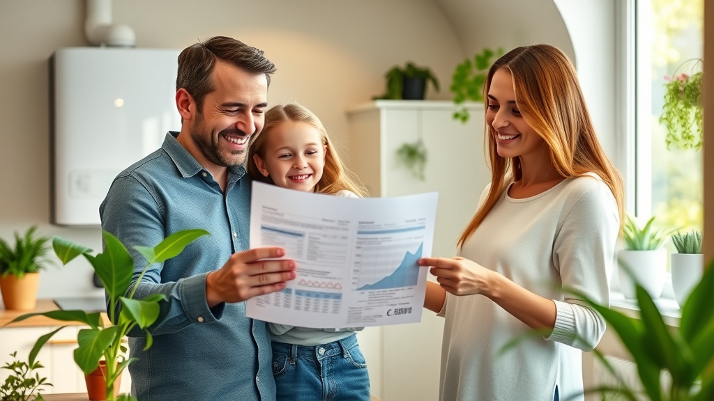Family happy with low energy bills after boiler maintenance costs Chesterfield