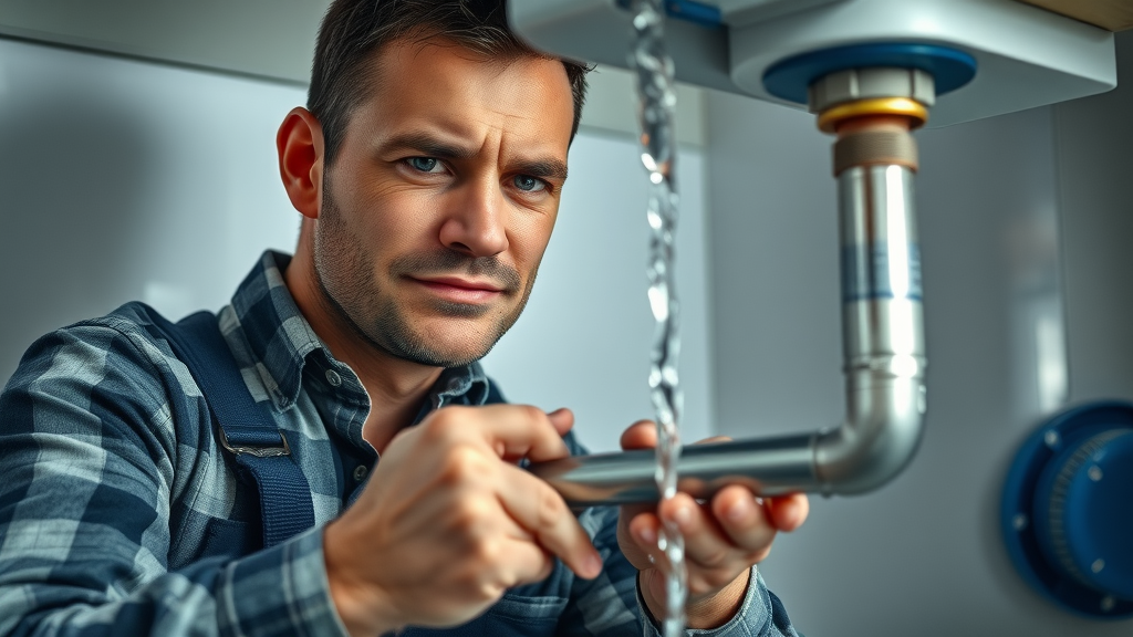 plumbing repair emergency plumber fixing burst pipe kitchen sink Chesterfield