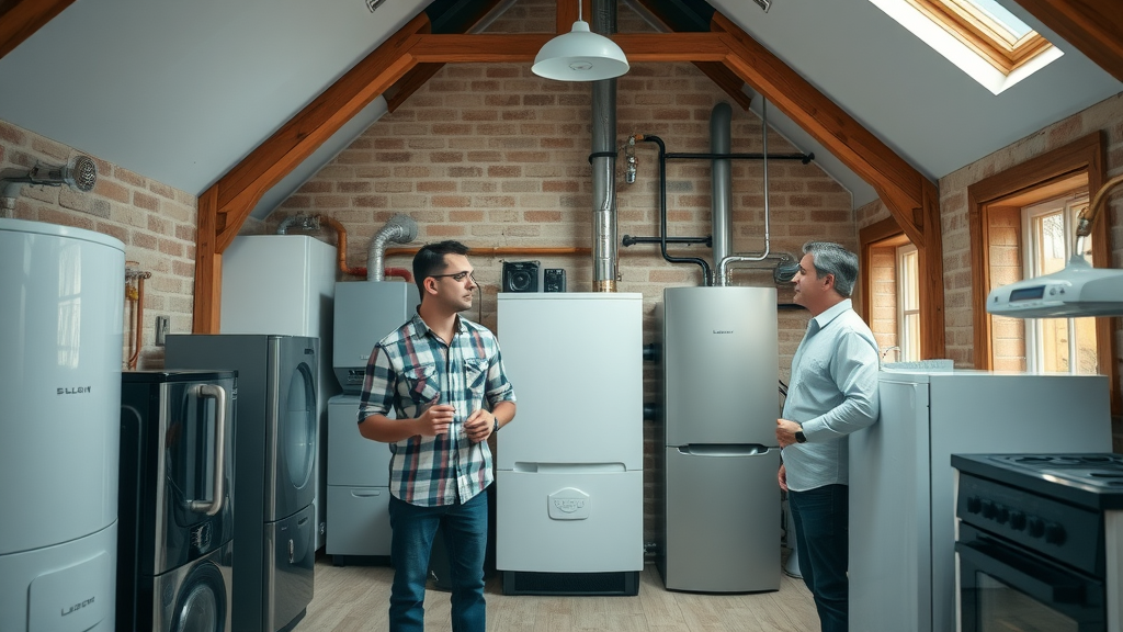 Selection of boilers in UK homes of different ages and property types; how often should boilers be serviced factors