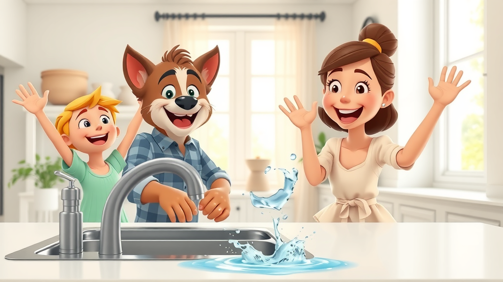 Relieved family after drain cleaning in Chesterfield, happy drain unblock, clogged drain solved, drain cleaning in chesterfield