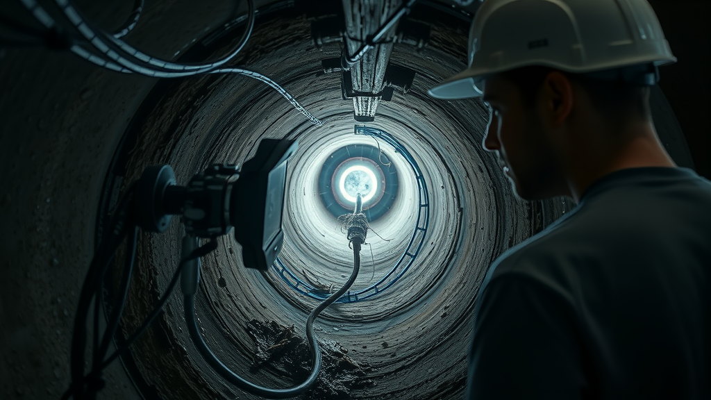 CCTV Drain Survey Chesterfield, camera inspection for drain blockage, tree root in drainage system, cctv survey professional technician