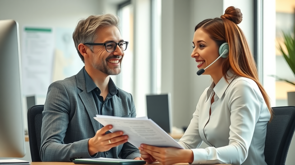 office staff scheduling plumbing services for commercial client - request service Chesterfield