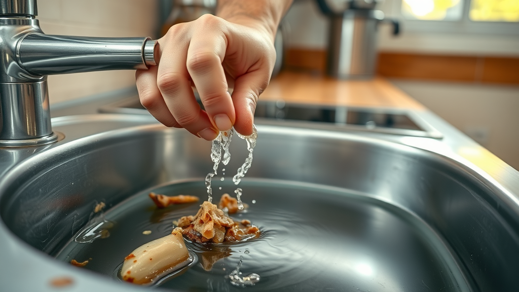 blocked kitchen sink drain cleaning service chesterfield, food debris and grease in modern kitchen