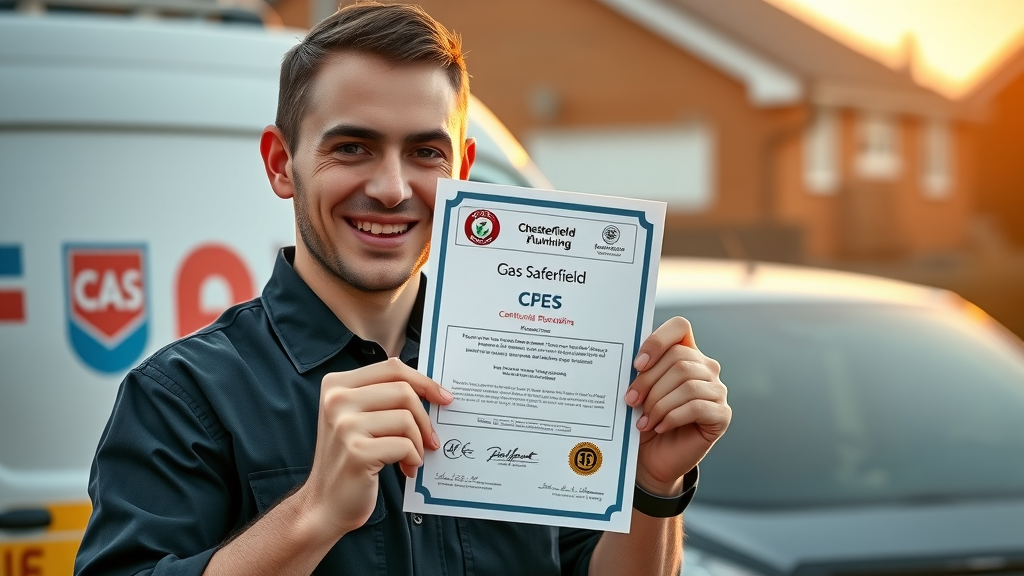 chesterfield plumber Gas Safe certificate accreditations commercial plumbing company