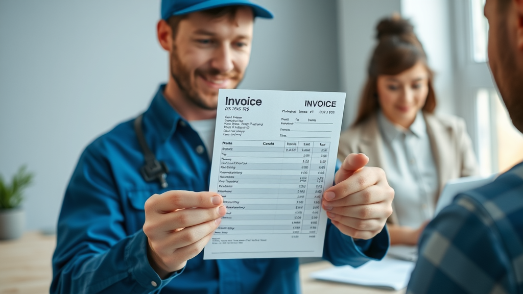 plumbing repair invoice explanation by a reliable plumber in Chesterfield for transparent pricing