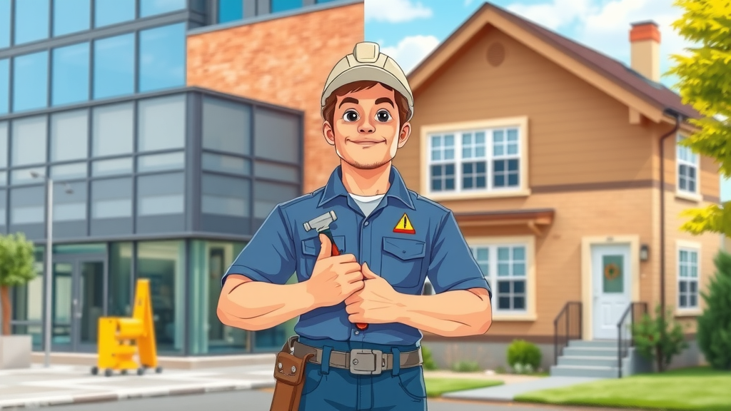 Professional plumber in Chesterfield comparing commercial and residential plumbing equipment
