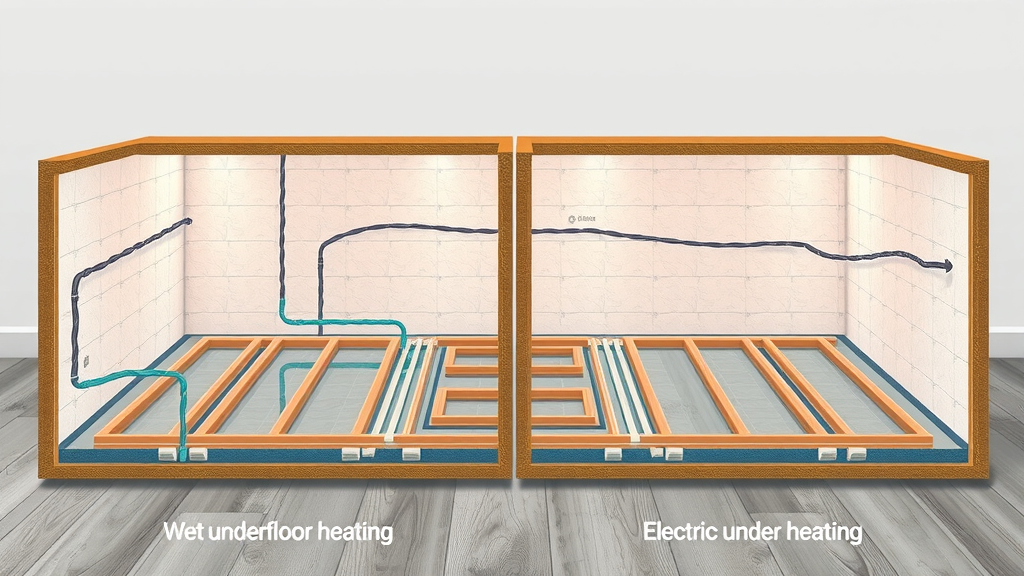 comparison of wet underfloor heating and electric underfloor heating in Chesterfield homes