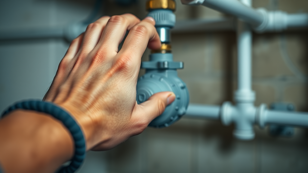 Homeowner turning off water supply emergency plumbing services Chesterfield
