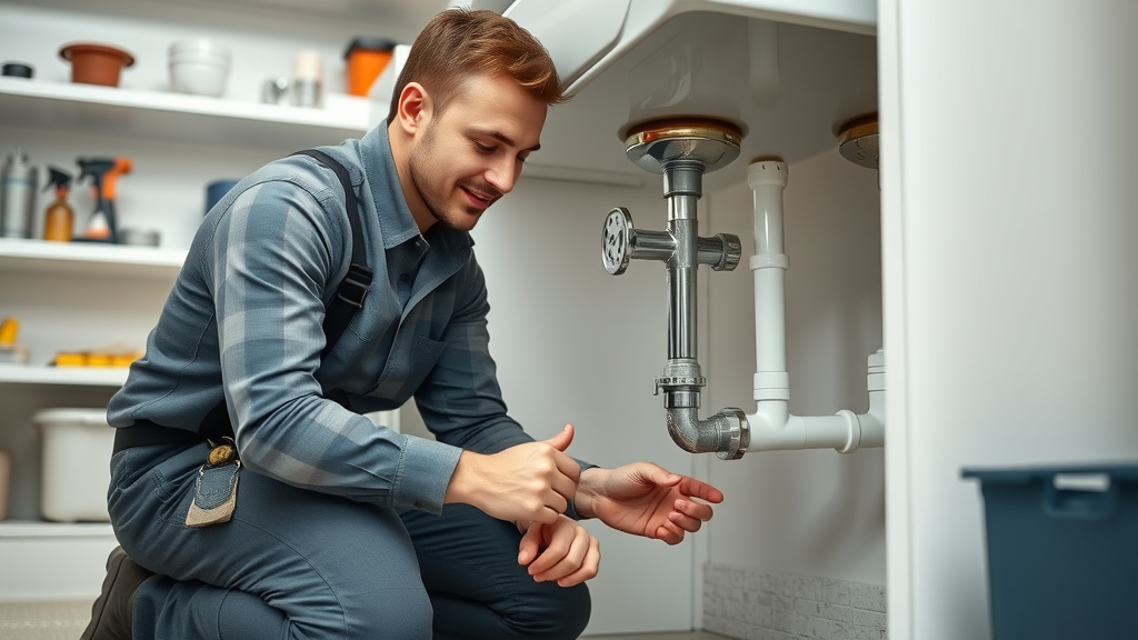 emergency plumbing company chesterfield plumbing service technician inspecting under sink chesterfield area