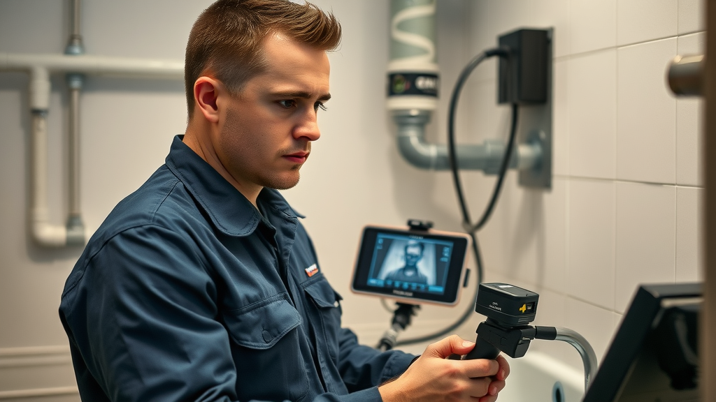 Technician CCTV drain survey Chesterfield, drain cleaning in chesterfield, cctv drain survey, professional drain unblocking chesterfield