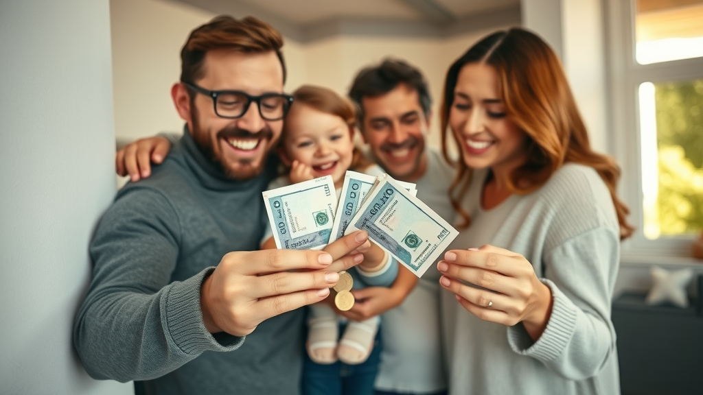 underfloor heating systems chesterfield - Chesterfield family smiling with energy bills, demonstrating cost savings from efficient underfloor heating