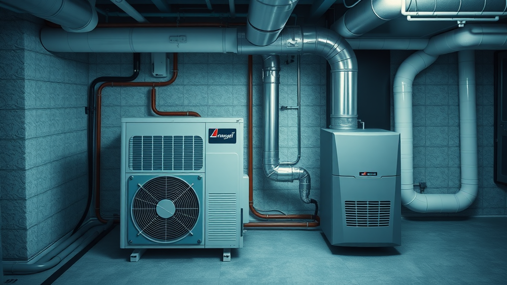 heat pump vs traditional heating system efficiency comparison cutaway HVAC energy saving