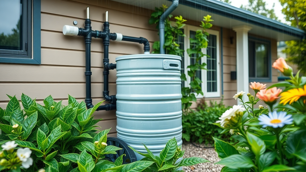 Backyard rainwater harvesting system for eco-friendly plumbing and reduced carbon footprint