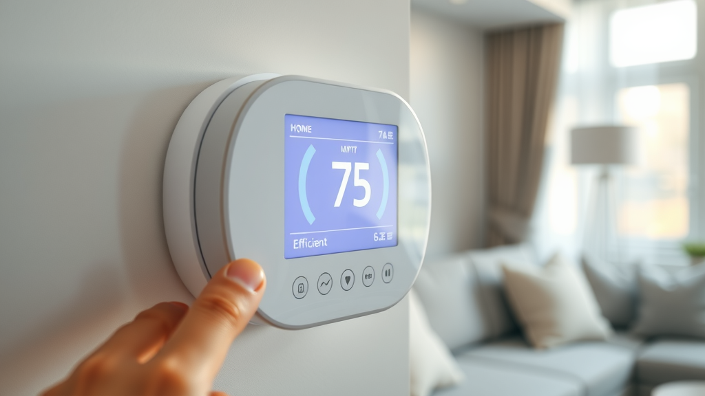 energy-efficient heating smart home thermostat interface