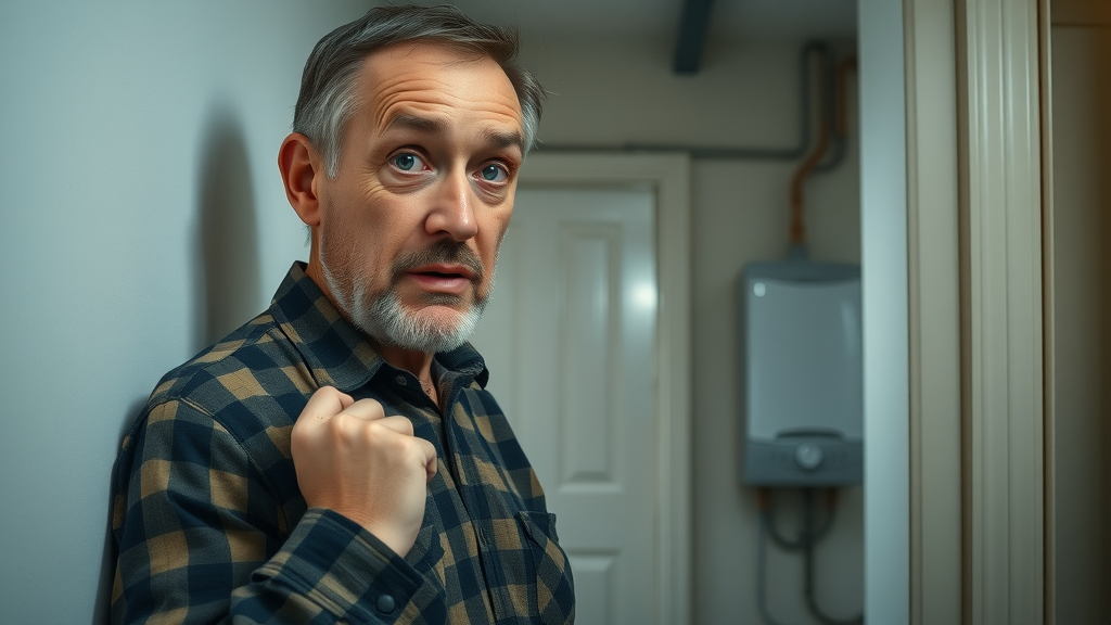 Concerned Chesterfield homeowner hearing noise from old boiler, a signal for boiler maintenance