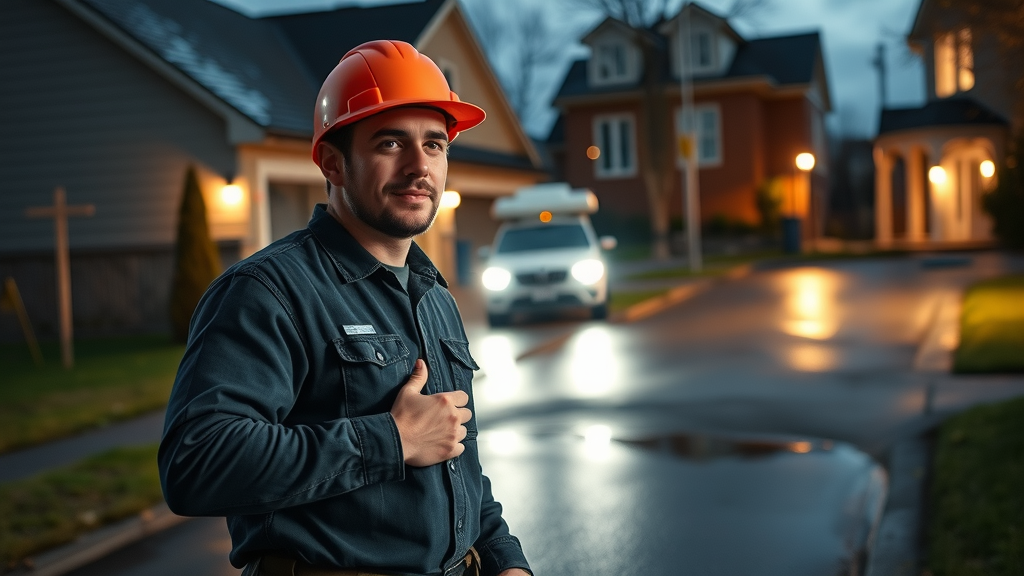 efficient emergency plumber urgent plumbing repair chesterfield arriving at night Chesterfield street