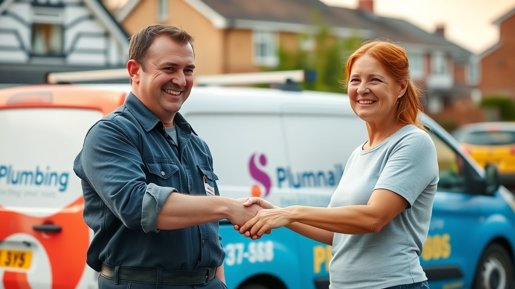 plumbing company services in Chesterfield happy homeowner emergency plumber
