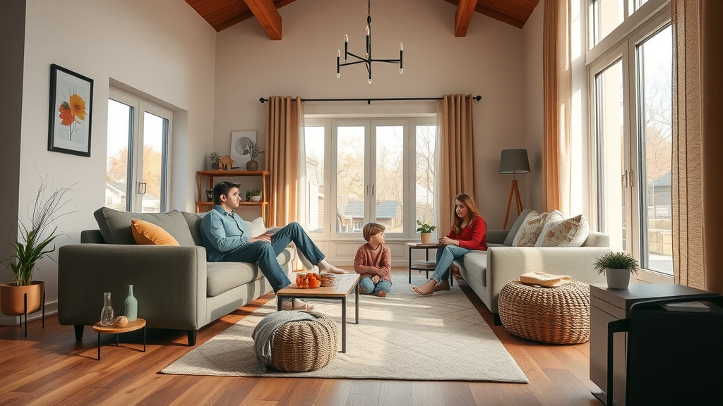underfloor heating benefits chesterfield modern home with cozy family enjoying floor heating in stylish wooden-floored living room