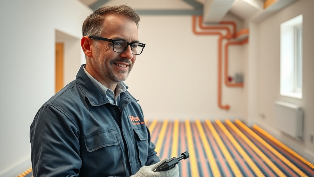Edward Serrell Plumbing &amp; Heating Ltd installing underfloor heating in modern home