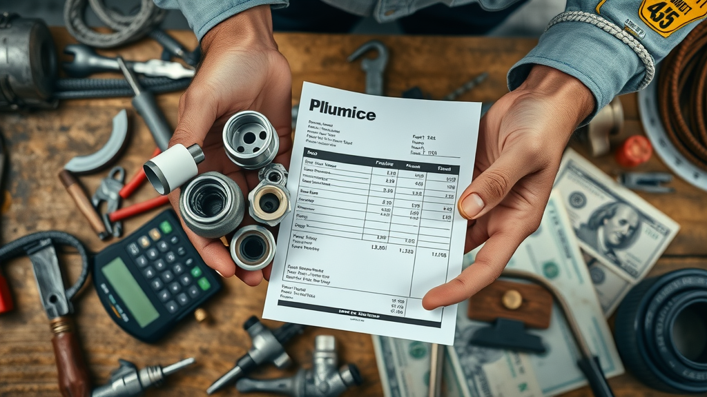 detailed view of costs and parts for water heater repair in chesterfield