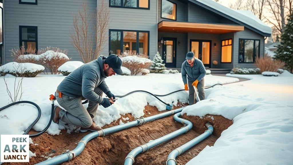 geothermal energy efficient heating winter home installation experts piping landscaping