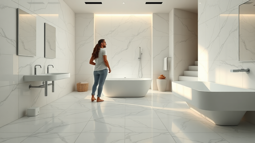 luxurious bathroom with heated floor digital control panel couple enjoying underfloor heating value