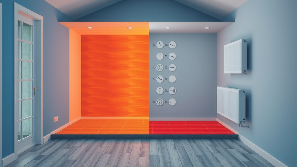 floor heating and radiator heat distribution comparison efficiency modern home
