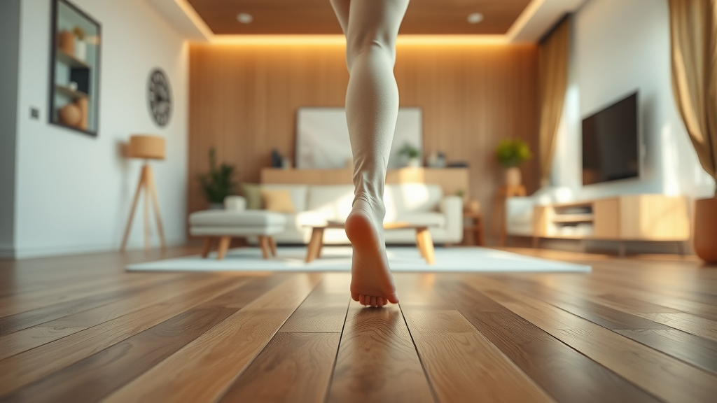 underfloor heating minimalist contemporary living room barefoot warm floors comfort