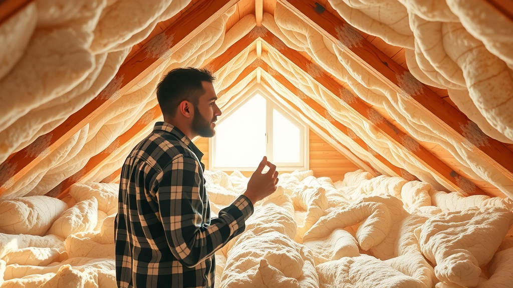 Energy efficient home heating improvements with thick attic insulation