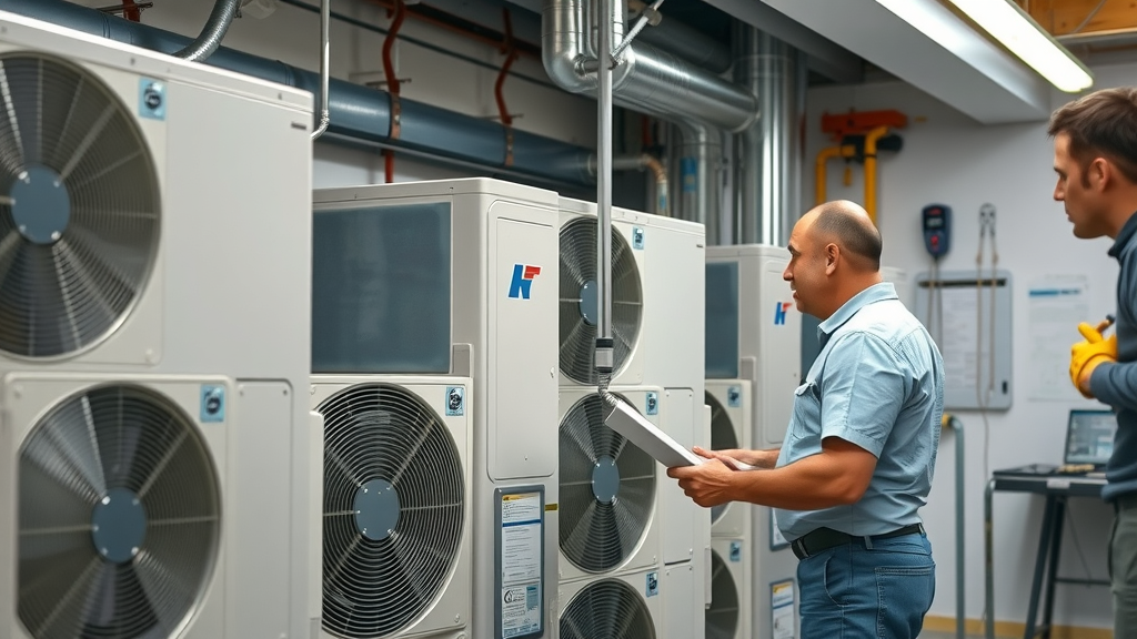 Chesterfield HVAC system installation, modern heat pump and furnace inspection