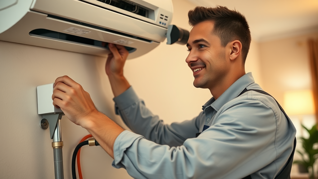 Home Heating Solutions Chesterfield installation technician installing heating system