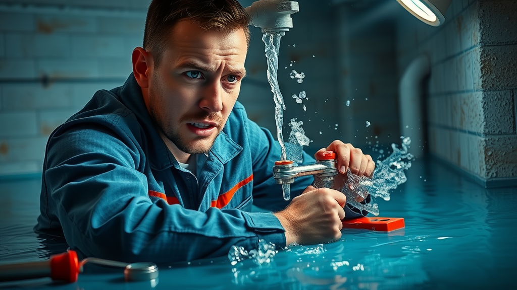 Emergency plumbing & heating services burst pipe quick repair basement flooding