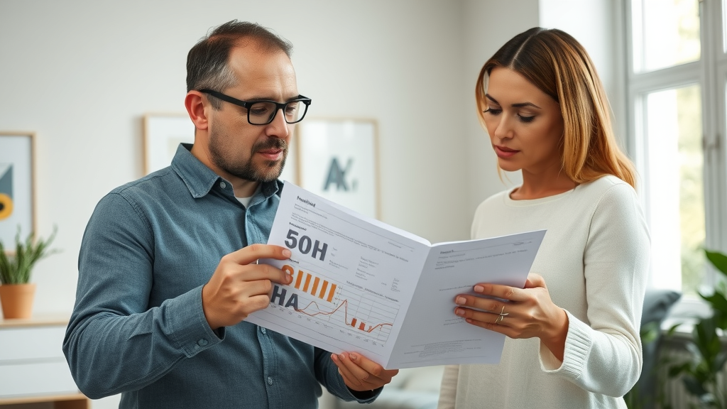 heating consultant discussing quote for underfloor heating – floor heating cost breakdown