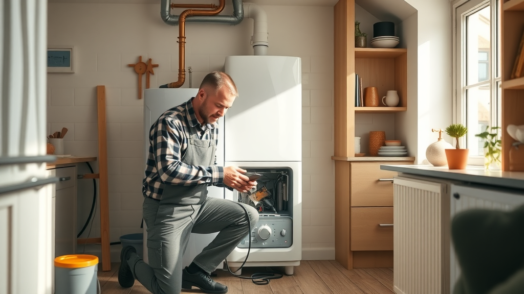 Family-run boiler repairs expertise team servicing central heating system