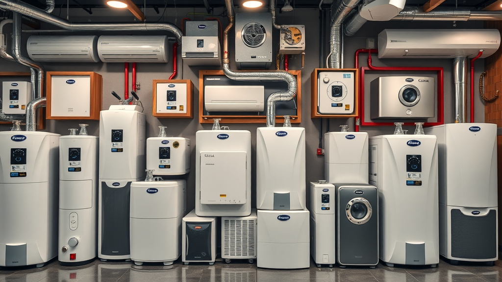 array of electric underfloor heating systems, product showcase, premium brands, business heating solutions