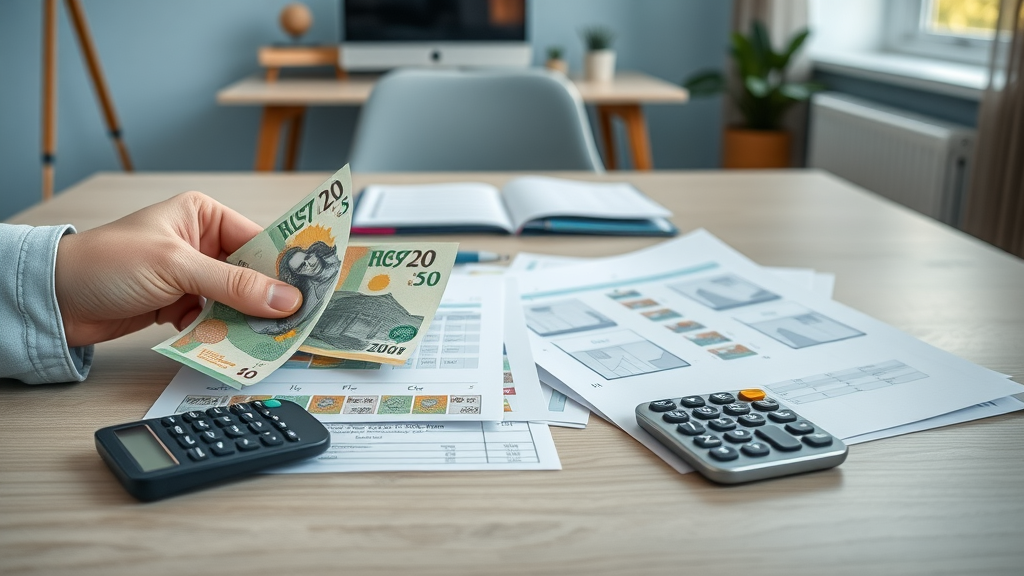 Side-by-side cost comparison for water vs electric underfloor heating, showing British currency, heating bills, and home floorplans
