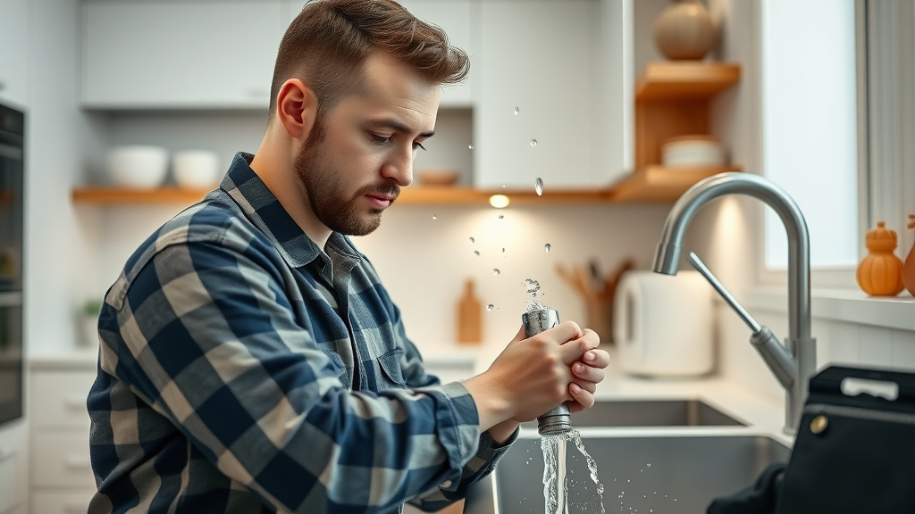 Emergency plumber fixing burst pipe, customer recommended plumber in action