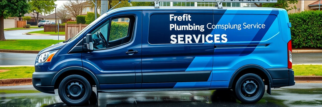 24/7 drain clearance service van with clear signage and contact number.