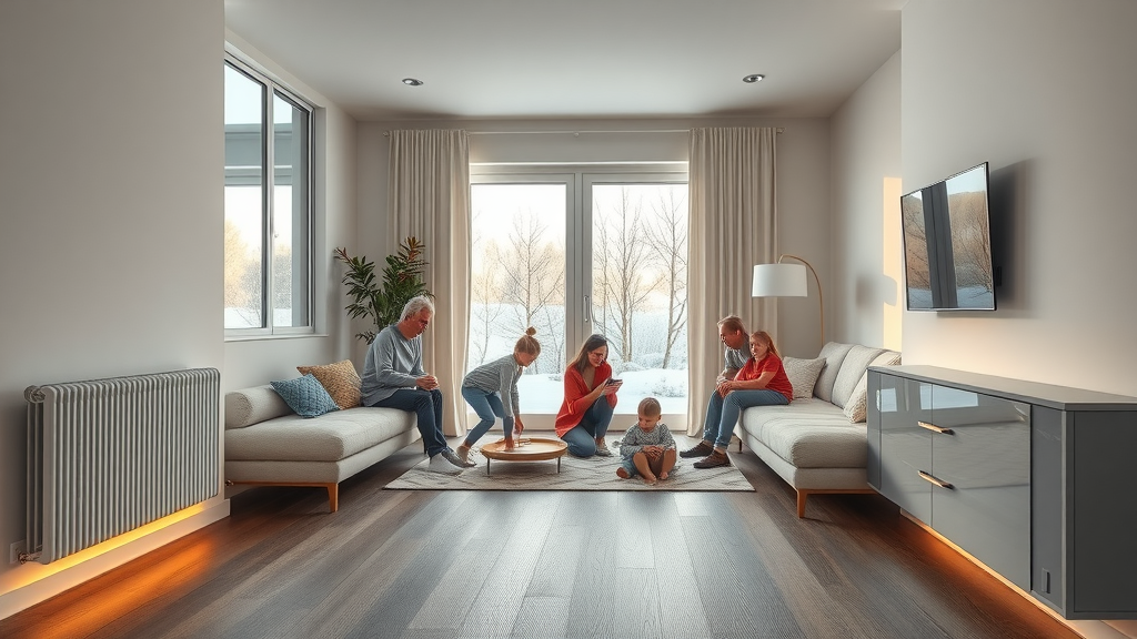 Modern heating system upgrades providing comfort in a family home