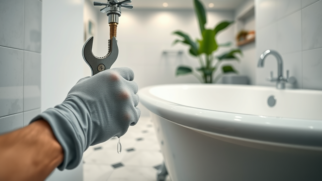 Plumber fixing bathtub pipes - quality bathroom plumbing services image