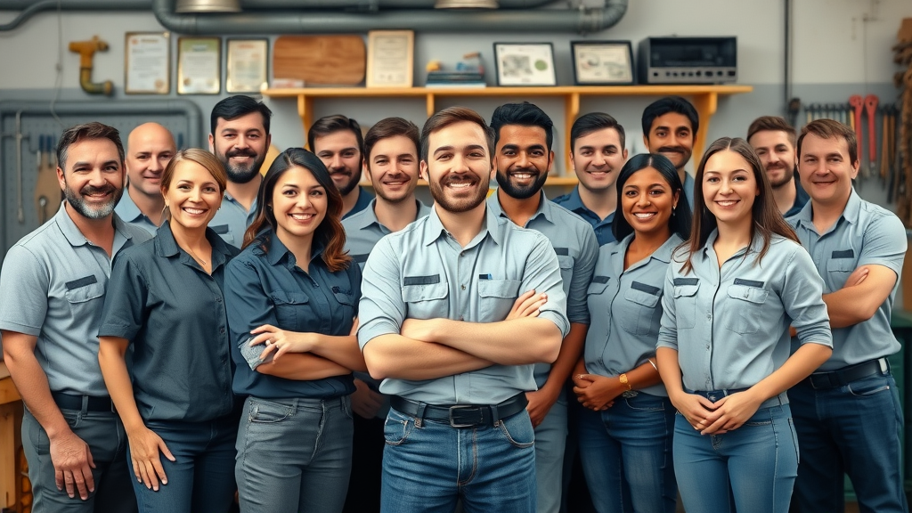 Plumbing team exemplifying integrity and professionalism in delivering plumbing service value